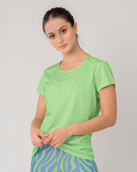 Blusa deportiva de secado rápido y silueta semiajustada#color_618-verde
