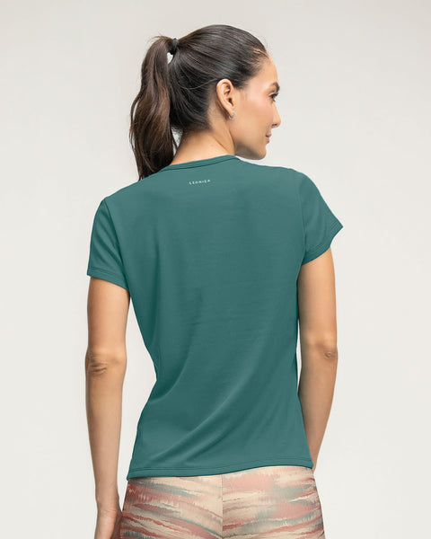 Blusa deportiva de secado rápido y silueta semiajustada#color_632-verde