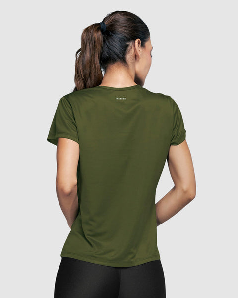 Blusa deportiva de secado rápido y silueta semiajustada#color_695-verde