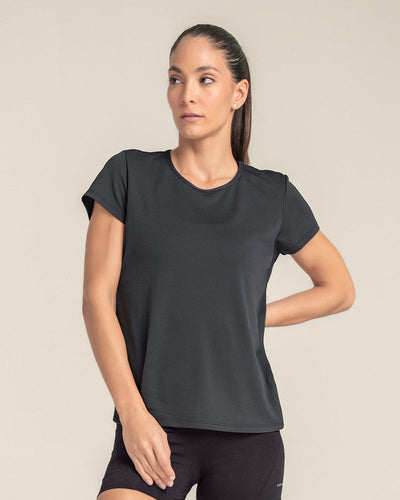 Blusa deportiva de secado rápido y silueta semiajustada#color_795-gris-oscuro