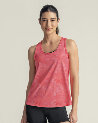 Camiseta deportiva de secado rápido y silueta semiajustada para mujer#color_040-jaspeado-rosado