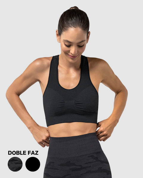 Top deportivo sin costuras doble faz#color_711-gris-camuflado