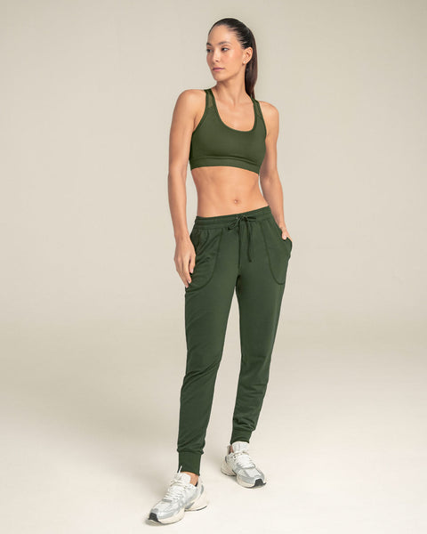 Jogger deportivo de silueta amplia con bolsillos Leonisa Guatemala