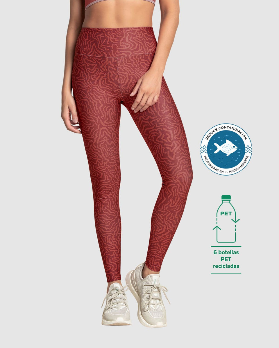 Legging de tiro alto control en abdomen y muslos en material BIO-PET