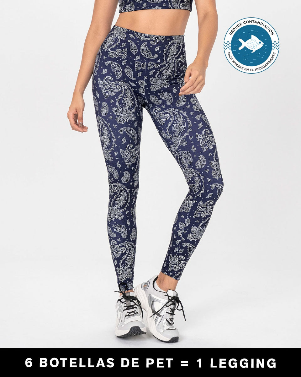 Legging de tiro alto control en abdomen y muslos en material BIO-PET