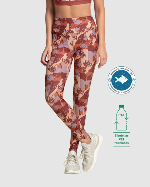 Legging de tiro alto control en abdomen y muslos en material BIO-PET#color_a08-estampado-hojas