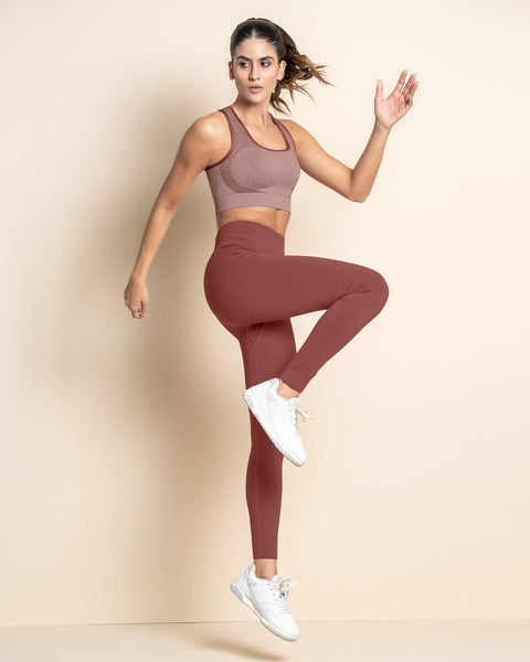 Legging básico sin costuras tecnología SkinFuse#color_194-vinotinto