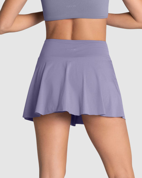 Falda deportiva con short interno con bolsillo#color_410-morado