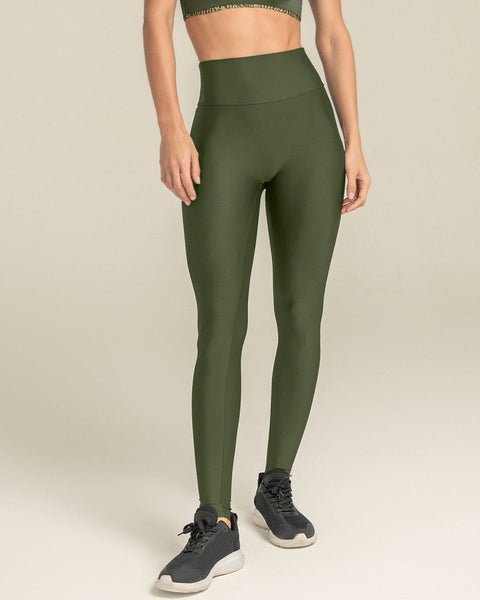 Legging deportivo tiro alto con corte en glúteos tipo corazón#color_249-verde-oscuro