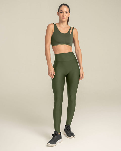 Legging deportivo tiro alto con corte en glúteos tipo corazón#color_249-verde-oscuro