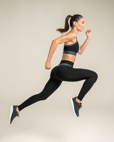 Legging tiro alto control en abdomen y muslos con bolsillo lateral#color_795-gris-oscuro