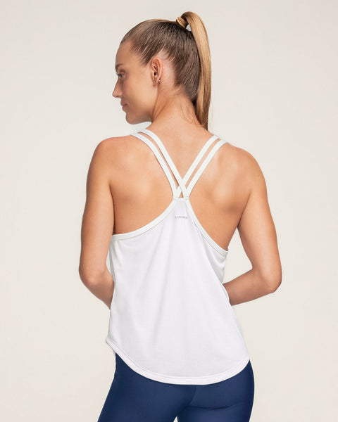 Blusa deportiva de silueta amplia sin mangas#color_000-blanco