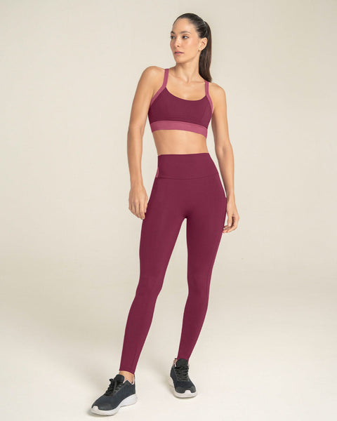 Top deportivo de soporte fuerte de busto y máximo ajuste#color_220-vino-tinto