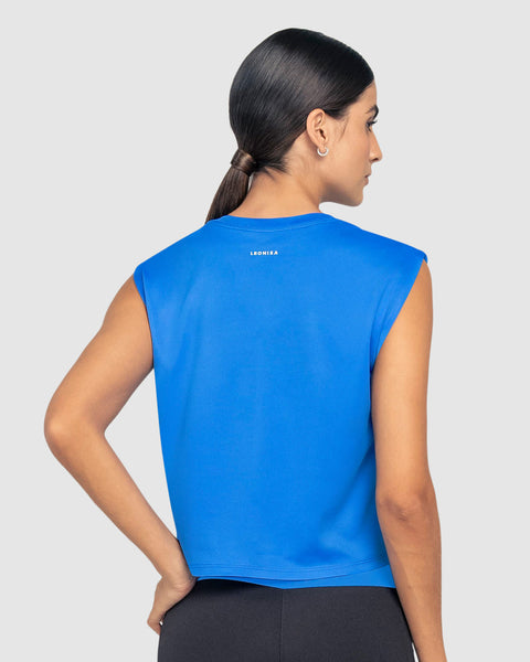 Blusa deportiva silueta boxy#color_502-azul