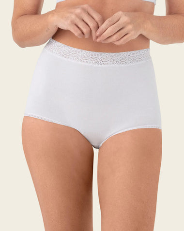 Paquete x 3 bloomers clásicos de ajuste y cubrimiento total#color_984-cafe-blanco-marfil
