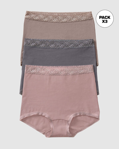Paquete x 3 bloomers clásicos de ajuste y cubrimiento total#color_s25-palo-de-rosa-gris-claro-gris-oscuro