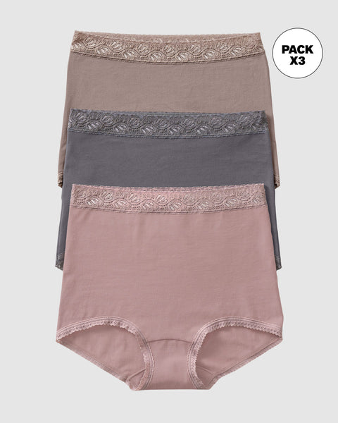 Paquete x 3 bloomers clásicos de ajuste y cubrimiento total#color_s25-palo-de-rosa-gris-claro-gris-oscuro