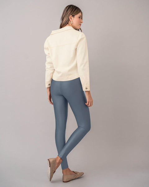 Leggings con acabado efecto cuero con control de abdomen#color_764-gris-oscuro