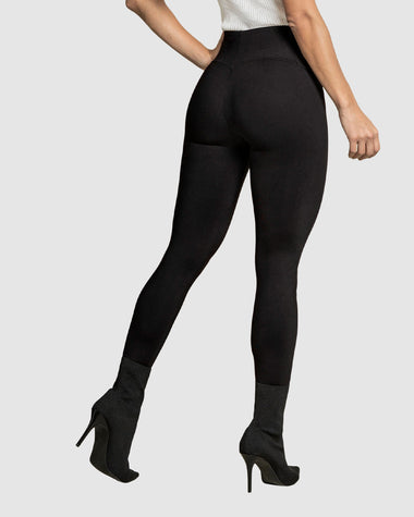 Legging de control fuerte con abrochadura frontal de 3 posiciones#color_700-negro