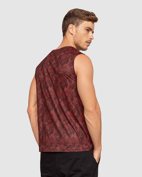 Camisa manga sisa deportiva y de secado rápido para hombre#color_173-estampado-vino