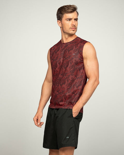 Camisa manga sisa deportiva y de secado rápido para hombre#color_173-estampado-vino