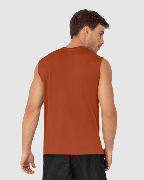 Camisa manga sisa deportiva y de secado rápido para hombre#color_222-terracota