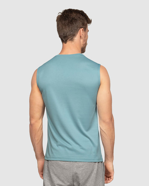 Camisa manga sisa deportiva y de secado rápido para hombre#color_498-azul