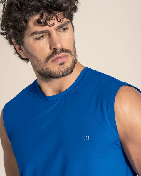 Camisa manga sisa deportiva y de secado rápido para hombre#color_540-azul
