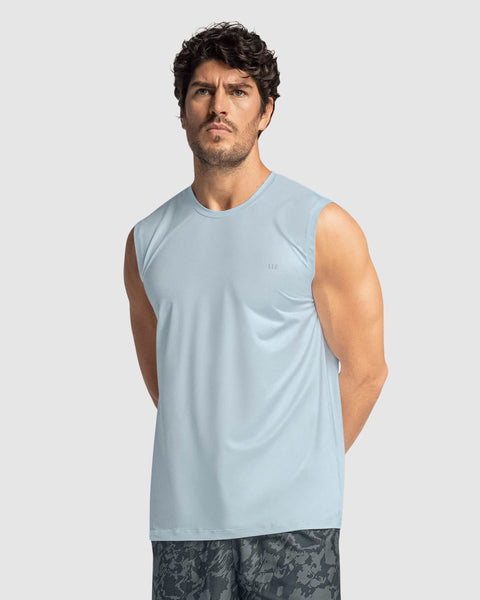 Camisa manga sisa deportiva y de secado rápido para hombre#color_591-azul-claro