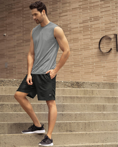 Camisa manga sisa deportiva y de secado rápido para hombre#color_737-gris-claro