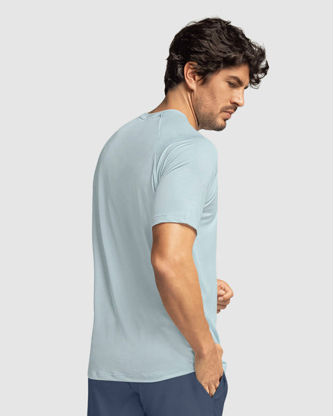 Camiseta deportiva con tela texturizada y transpirable#color_591-azul-claro
