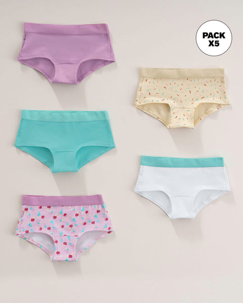 Paquete x 5 bloomers tipo hipster para niña#color_s30-rosado-claro