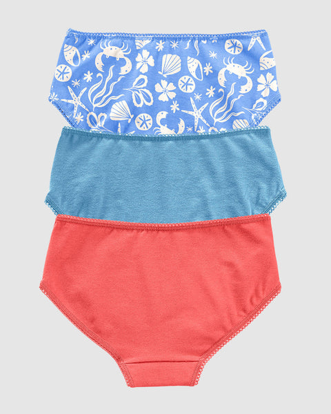 Paquete x3 bloomer clásico para niña#color_s35-azul-estampado-azul-claro-coral