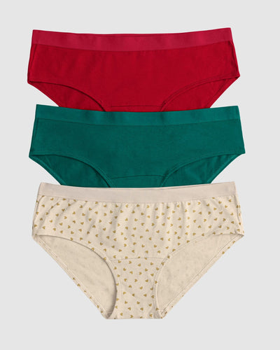 Paquete x 3 bloomers estilo hipster en algodón#color_s61-estampado-corazones-verde-rojo