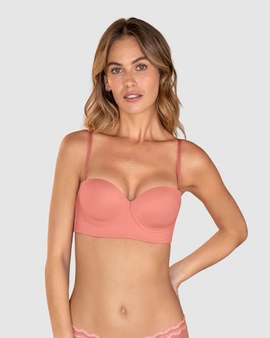 Brasier strapless de realce suave#color_122-rosado