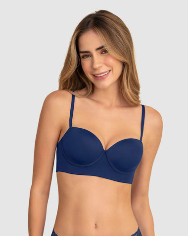 Brasier strapless de realce suave#color_510-azul-oscuro