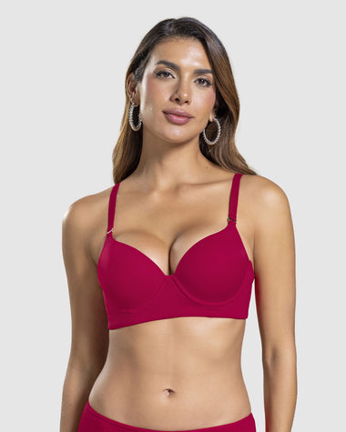 Brasier de realce alto copa lisa#color_323-rojo