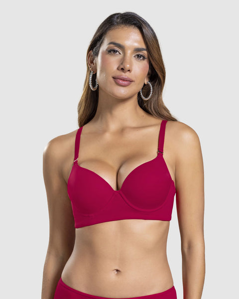 Brasier de realce alto copa lisa#color_323-rojo