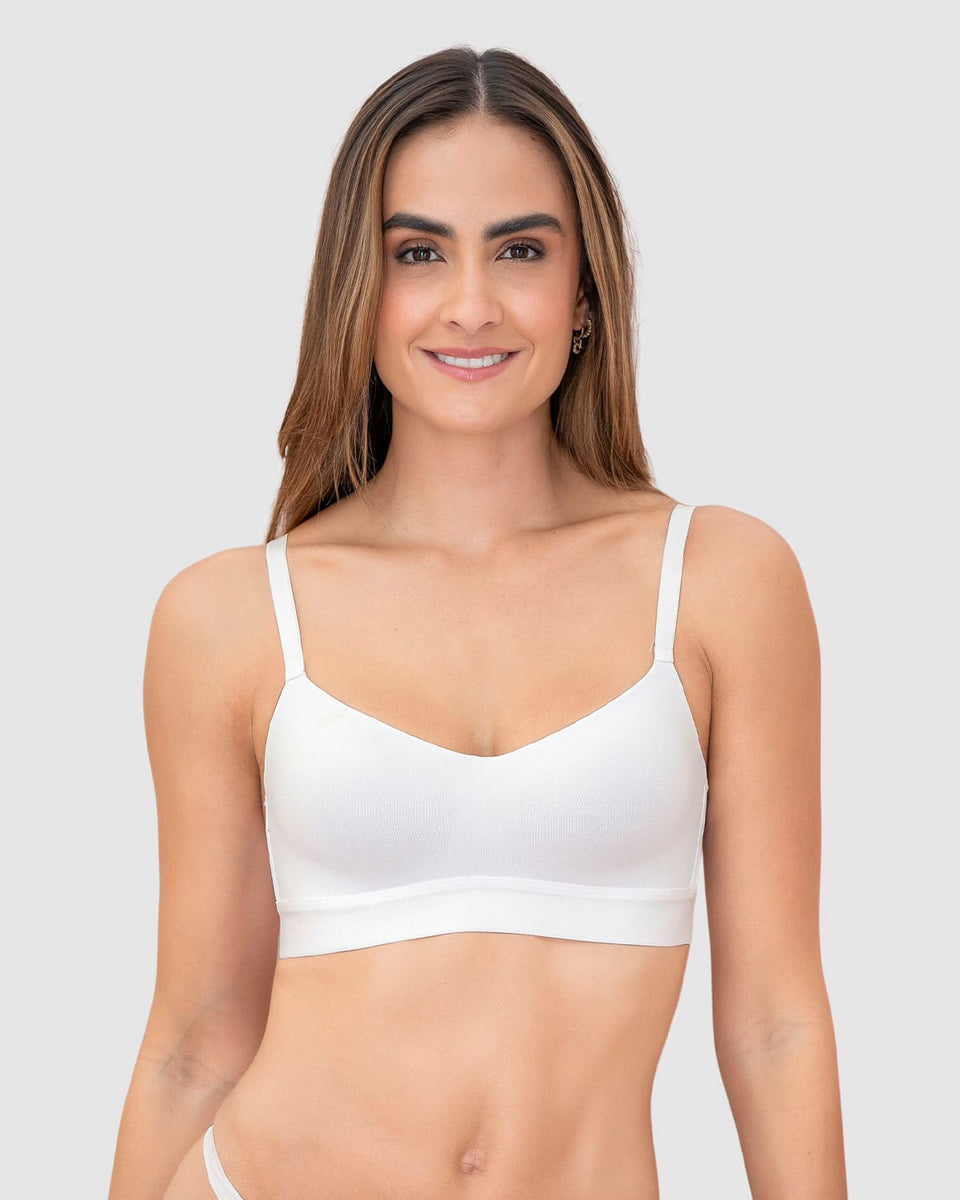 Brasier tipo top ultraliviano con copas internas fijas