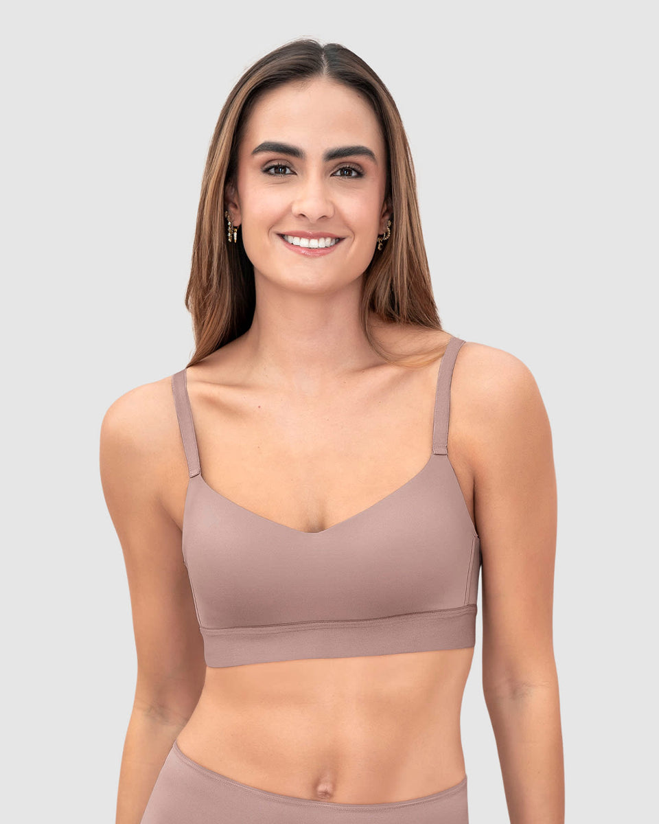 Brasier tipo top ultraliviano con copas internas fijas