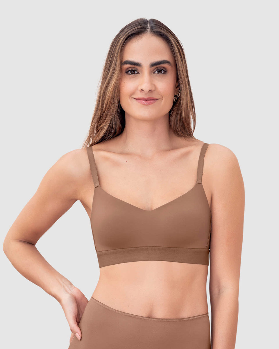 Brasier tipo top ultraliviano con copas internas fijas