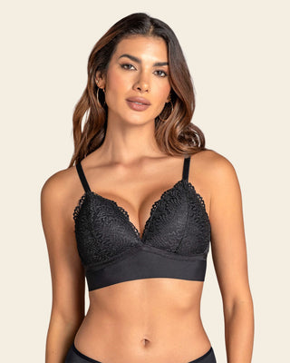 Brasier sin arco Liso y Encaje#color_700-negro