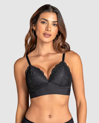 Brasier sin arco Liso y Encaje#color_700-negro