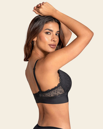 Brasier sin arco Liso y Encaje#color_700-negro