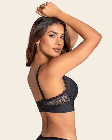 Brasier sin arco Liso y Encaje#color_700-negro