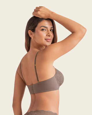 Brasier con copas en encaje y espalda en tul#color_760-gris