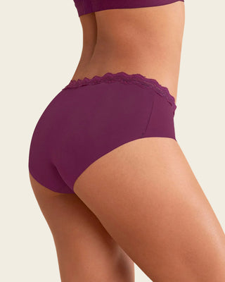 Bloomer hípster con encaje en cintura tiro medio#color_466-vino