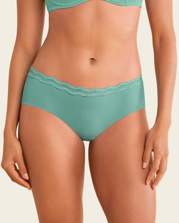 Bloomer hípster con encaje en cintura tiro medio#color_644-menta