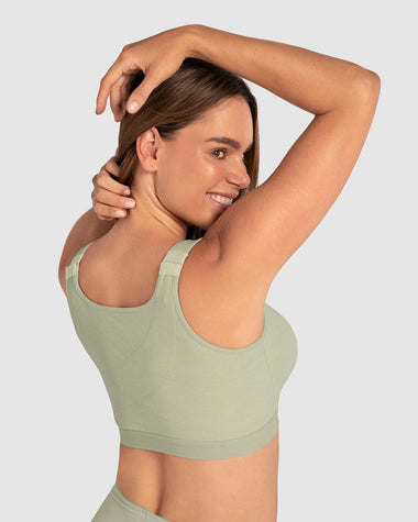 Brasier tipo top multiusos ultracómodo en algodón All in One Bra#color_697-verde-claro