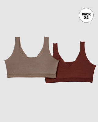 Paquete x 2 tops invisibles doble escote#color_s05-vino-tinto-cafe-claro